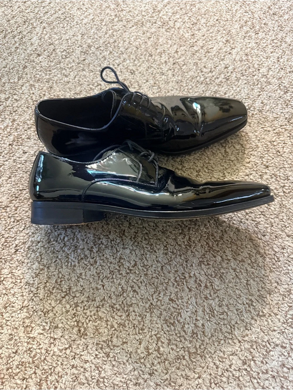 Magnanni Black Patent Leather Tuxedo Shoes Men’s 11.5